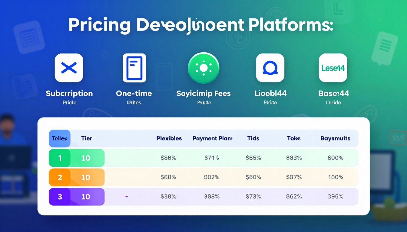 pricing models for app development platforms